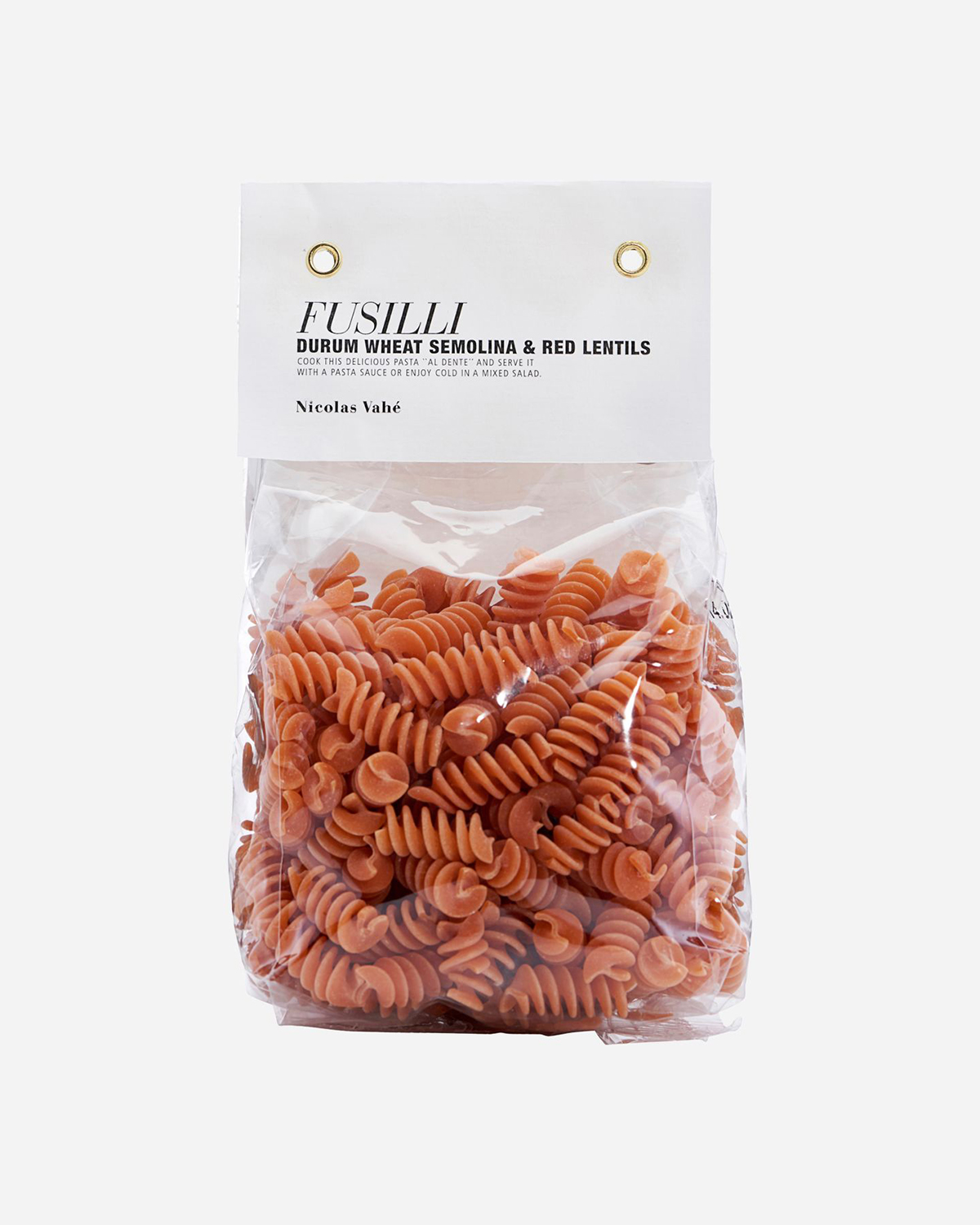 Pasta fusilli, with red lentils, 250 g.