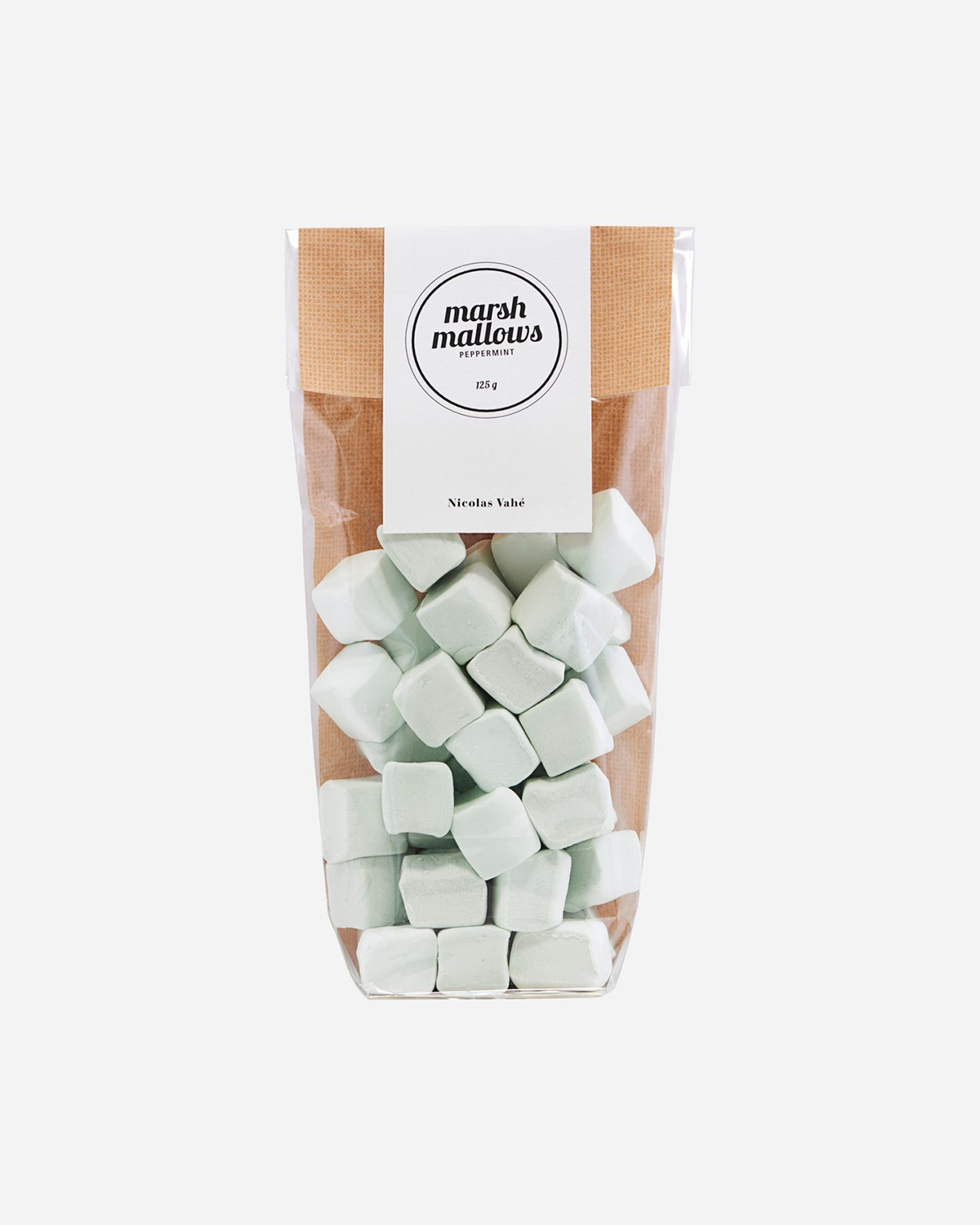 Marshmallows, mint, 125 g.