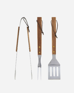 BBQ tools, Acacia, Set of 3 pcs