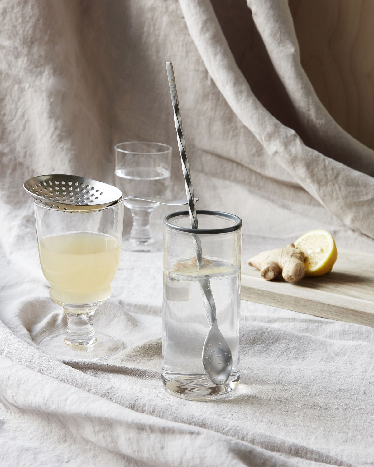 Long Spoon & Stainer, Bar, Pack of 2 pcs 2 Long Spoon & Stainer, Bar, Pack of 2 pcs