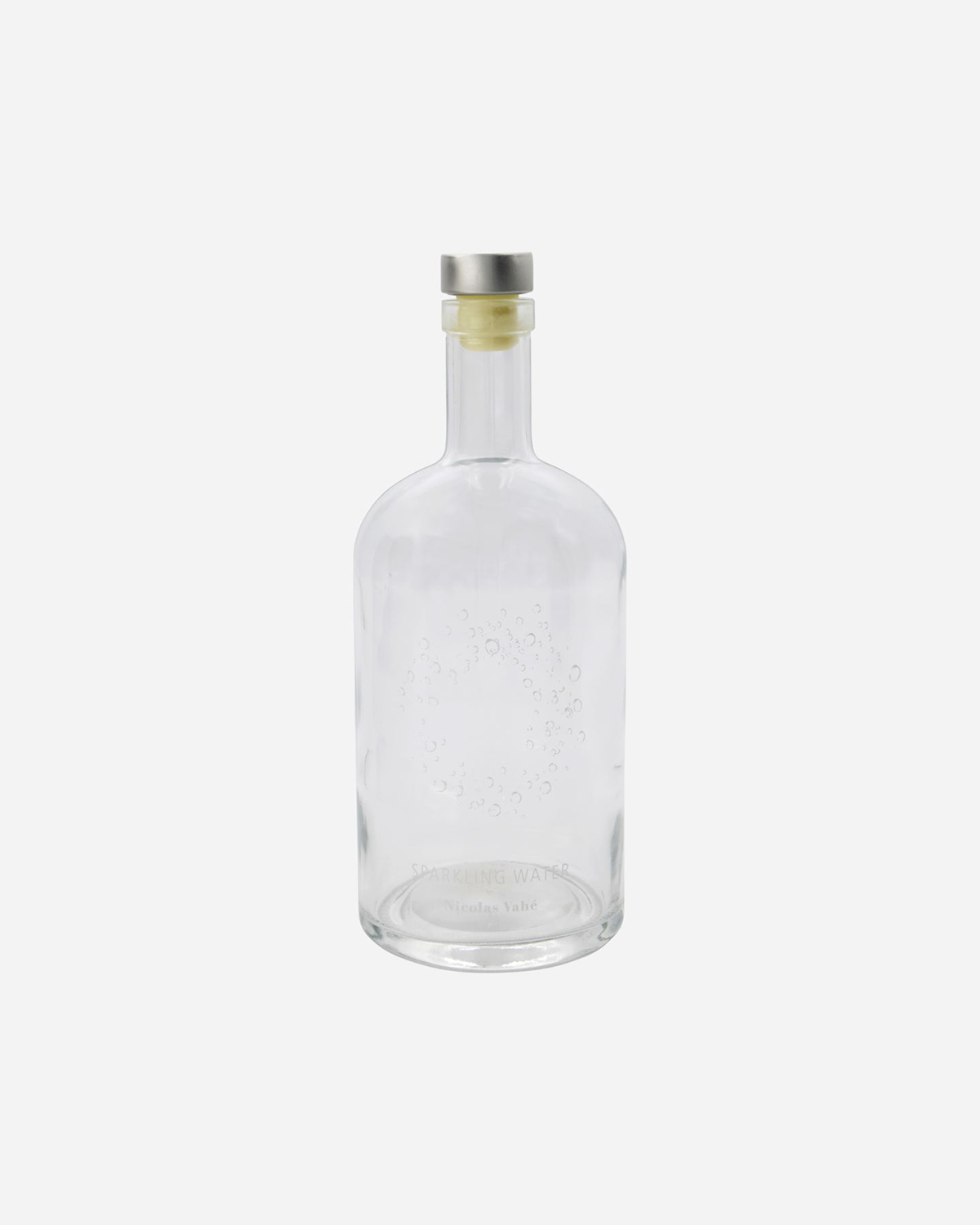 Bottle w. lid, Sparkling, Clear, 1000 ml.