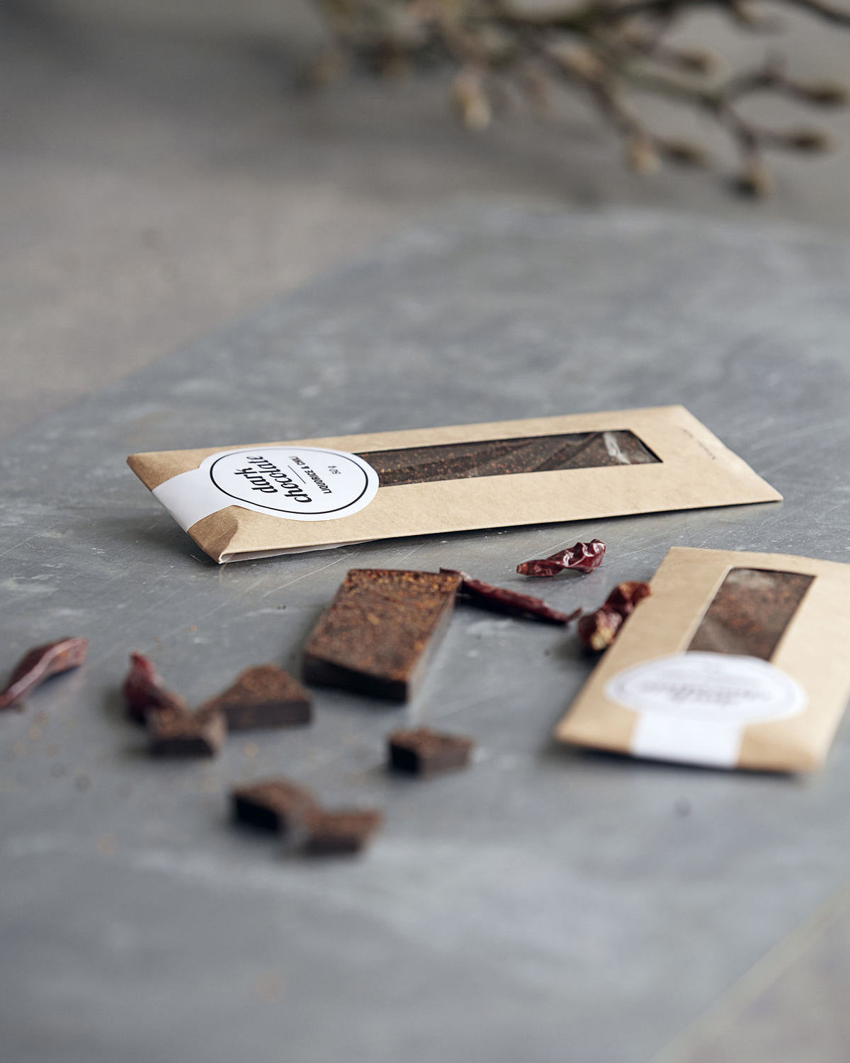Dark Chocolate – Licorice & Chili, 50 g Dark Chocolate - Licorice & Chili, 50 g.
