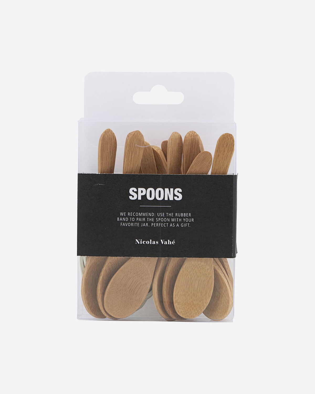 Bamboo spoon, w. White Rubberband