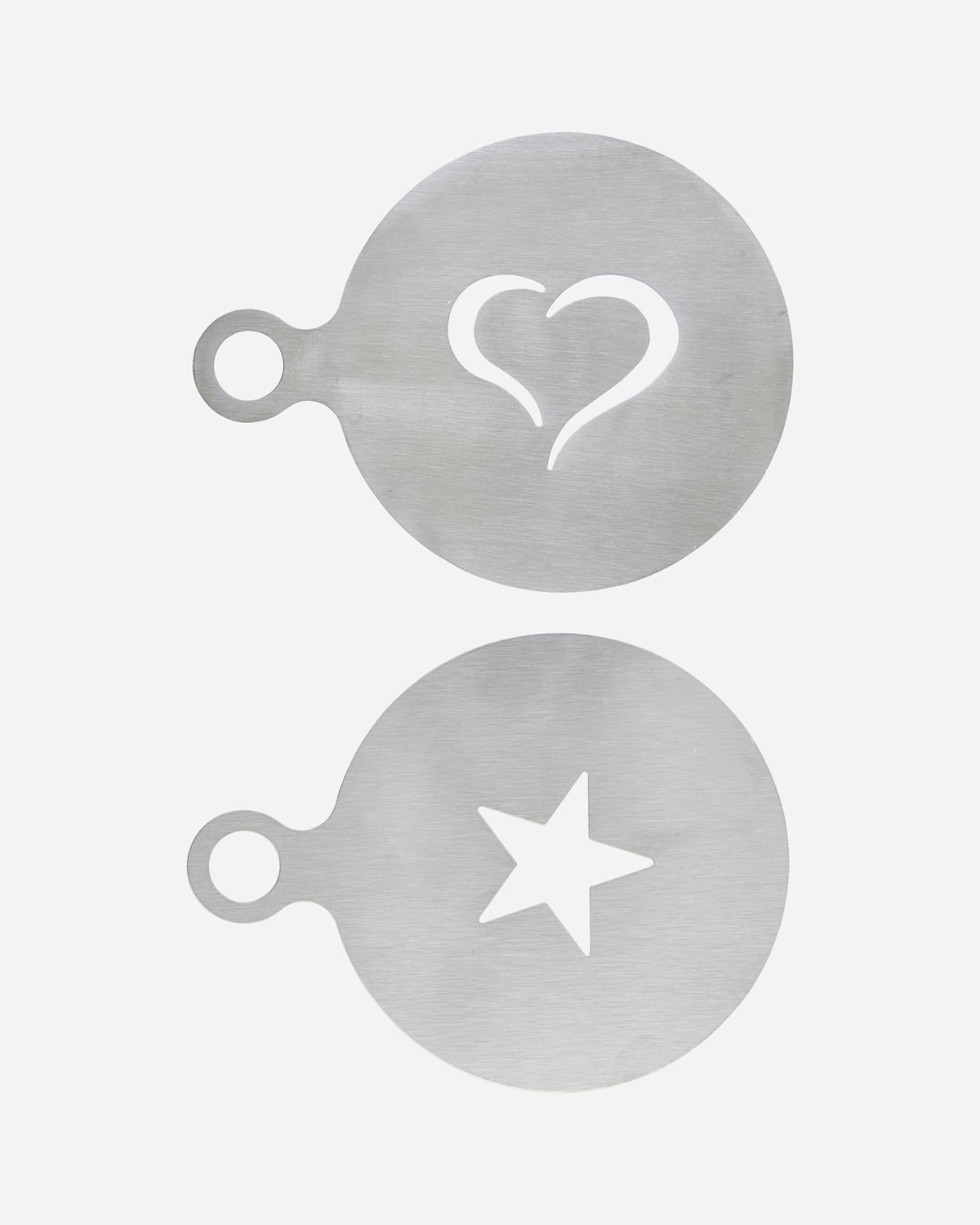 Coffee stencil, Silver, Set of 2 designs