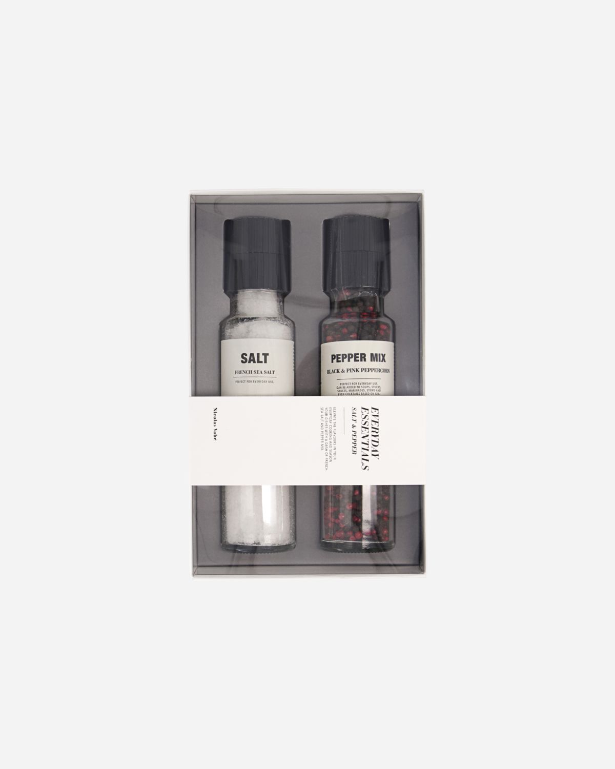 Gift box, Nicolas Vahé Everyday essentials - salt & pepper, 335 g., 140 g.