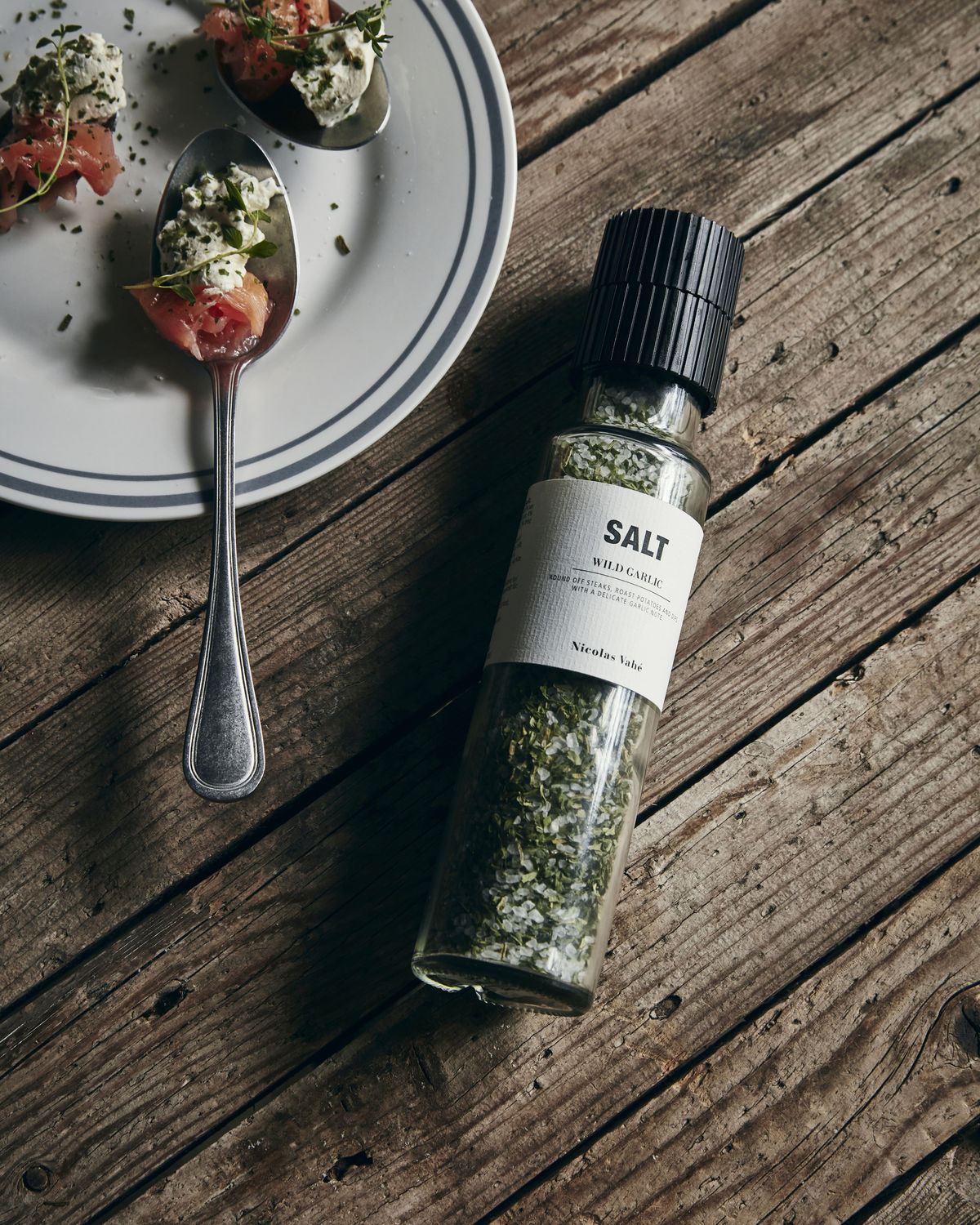 Salt, wild garlic, 215 g Salt, wild garlic, 215 g.