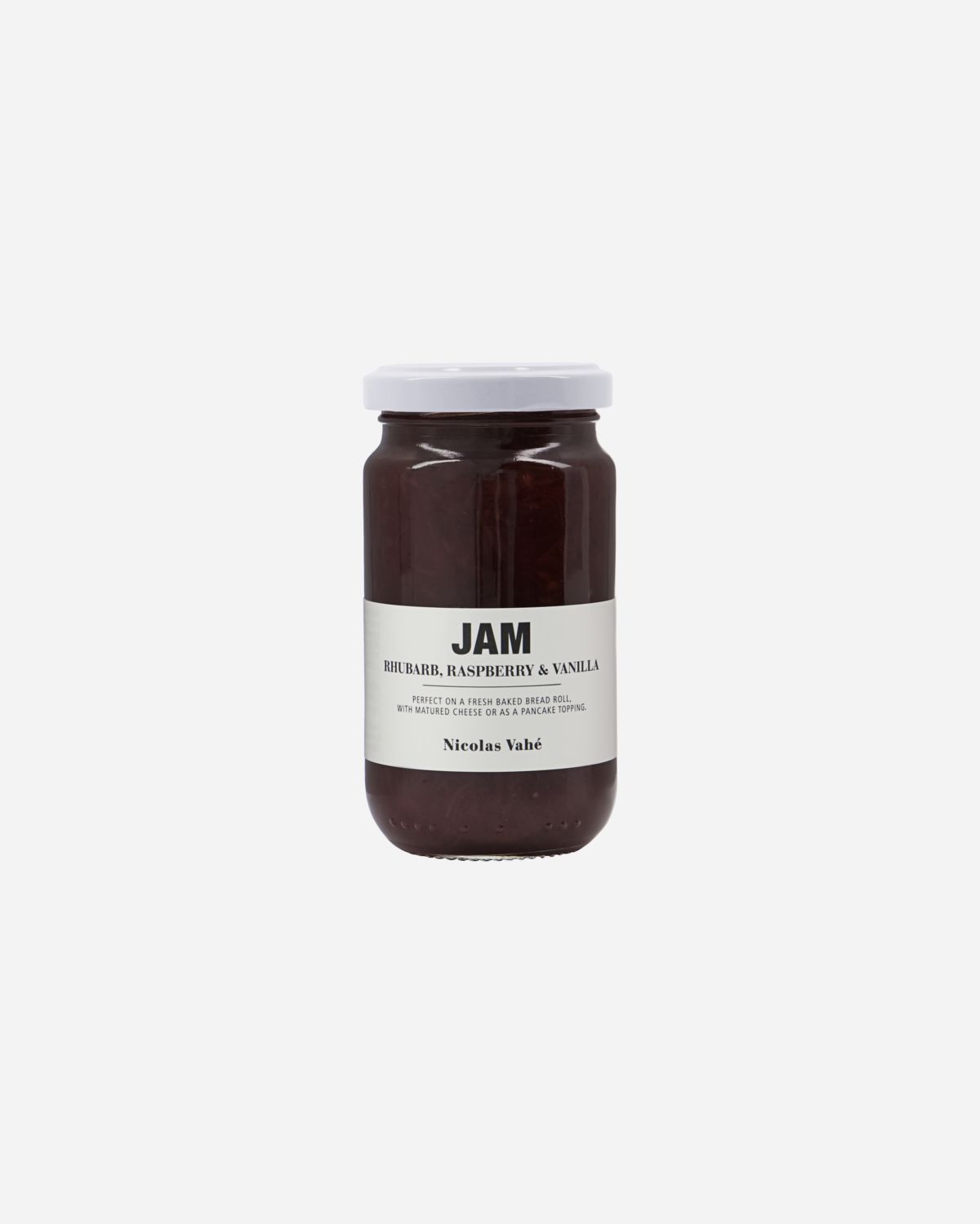 Jam, Rhubarb, Raspberry & vanilla, 240 g.