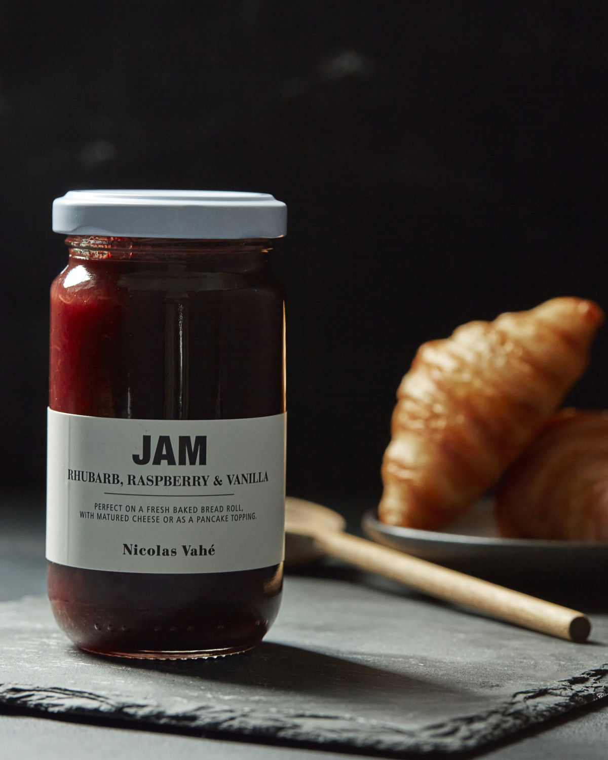 Jam, Rhubarb, Raspberry & vanilla, 240 g Jam, Rhubarb, Raspberry & vanilla, 240 g.