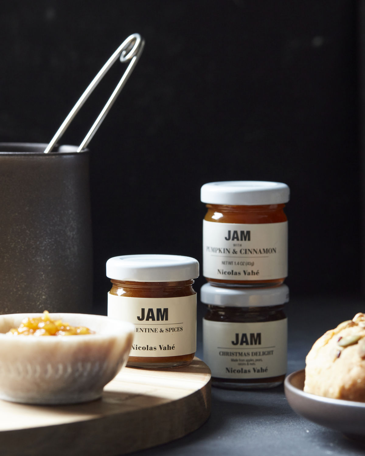 Jam, Christmas Delight, Clementines & Spices, Pumpkin & Cinnamon, 3 x 40 g Jam, Christmas Delight, Clementines & Spices, Pumpkin & Cinnamon, 3 x 40 g.