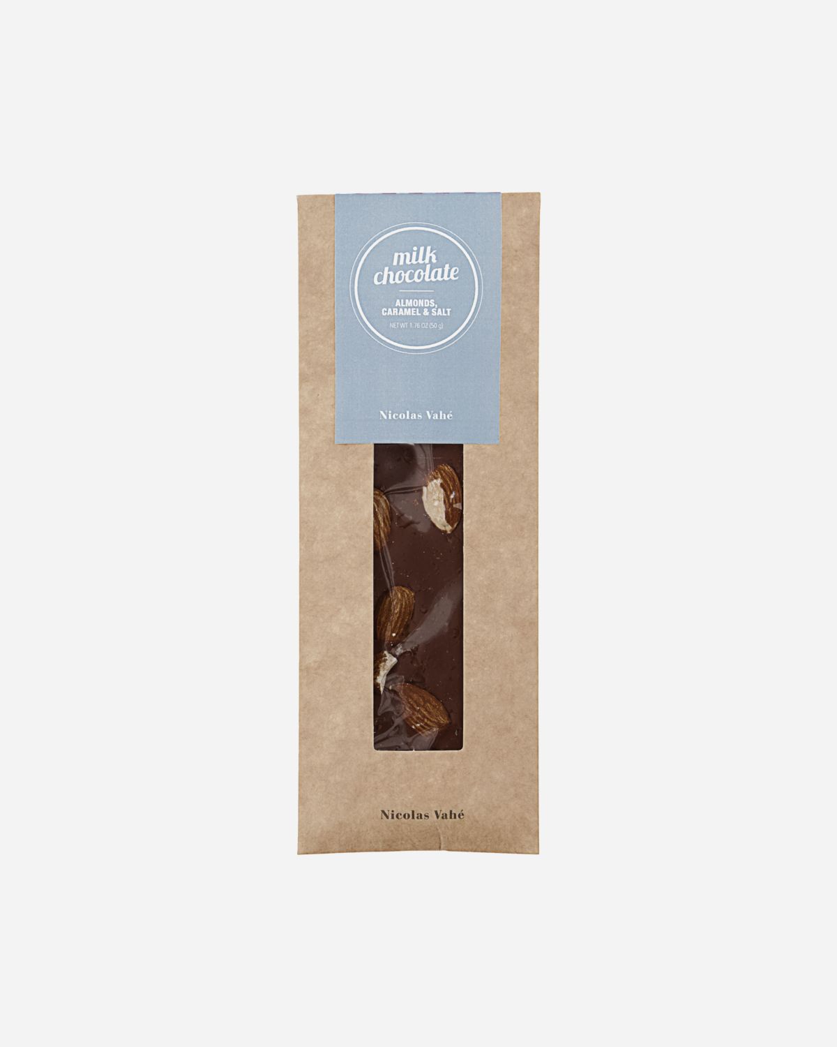 Milk Chocolate, Caramel, Salt & Almonds, 50 g.