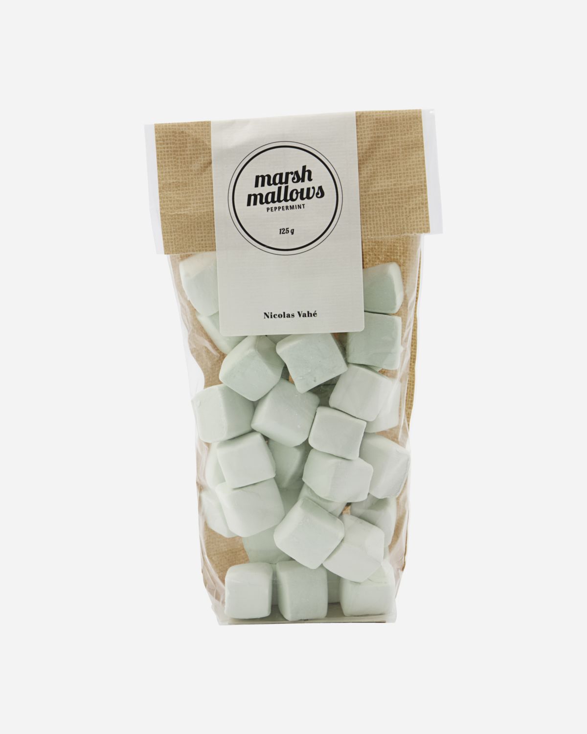 Marshmallows, mint, 125 g.