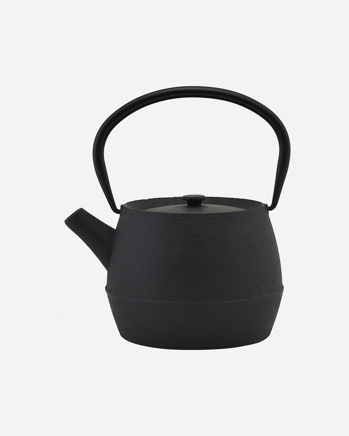 Teapot, Cast, Black, incl. Stainless Strainer