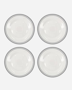 Lunch plate, Bistro, Grey, Set of 4 pcs